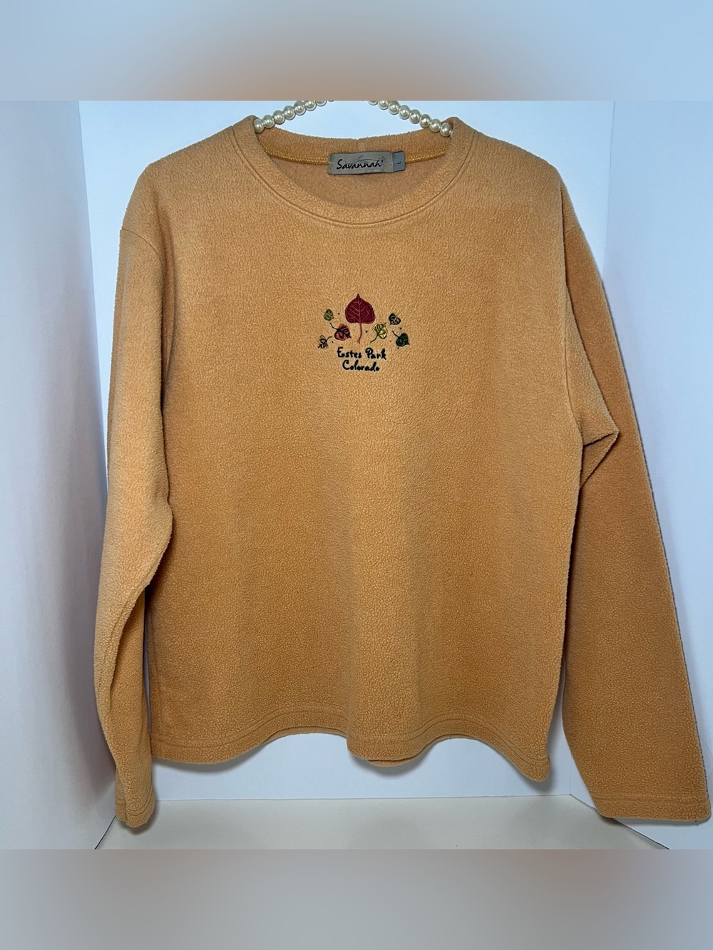 Granny Grandmacore Cottagecore Estes Park Colorado Yellow Fleece Autumn Leaves